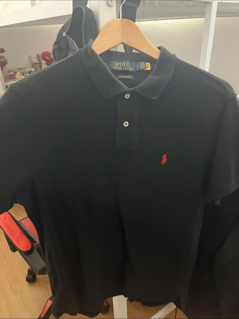 Polo by Ralph Lauren Black Polo with Red Pony Logo
